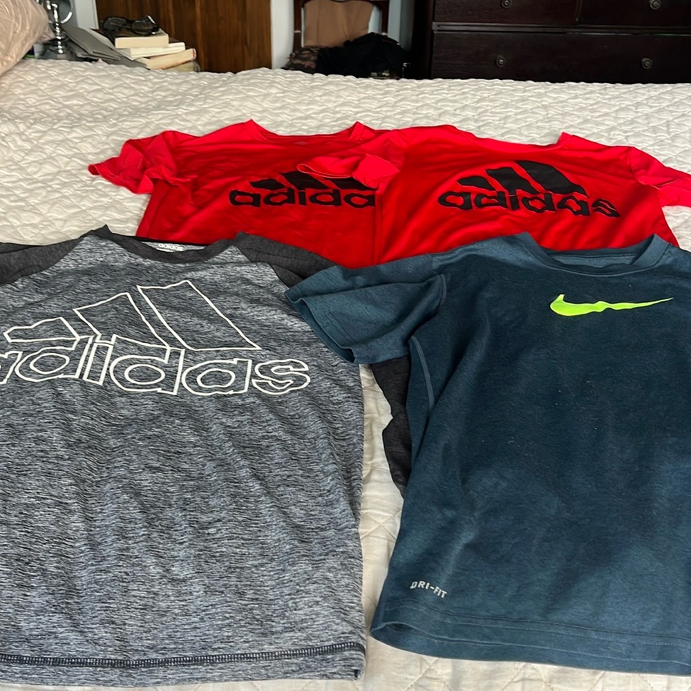 Boys athletic tops, Adidas and Nike